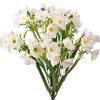 Buchet de narcise din mătase, 47cm - Alb