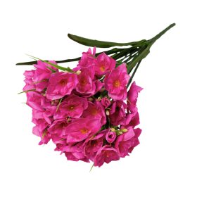 Buchet de narcise din mătase, 47cm - Ciclam