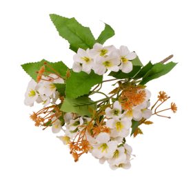 Buchet de flori mici din mătase, 28cm - Alb