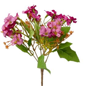 Buchet de flori mici din mătase, 28cm - Mov