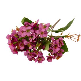 Buchet de flori mici din mătase, 28cm - Mov