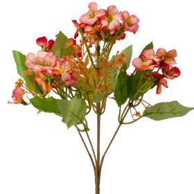 Buchet de flori mici din mătase, 28cm - Portocaliu