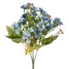 Buchet de flori mici din mătase, 28cm - Albastru