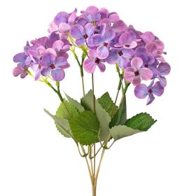 Buchet de hortensie din mătase, 34cm - Lavandă