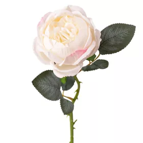 Fir de bujor din mătase, 51cm - Alb