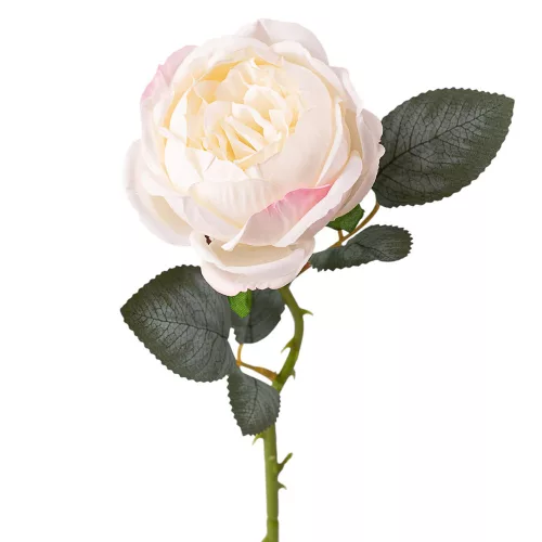 Fir de bujor din mătase, 51cm - Alb