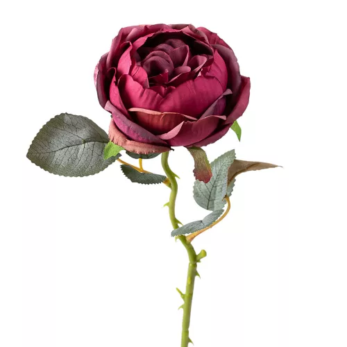 Fir de bujor din mătase, 51cm - Bordeaux