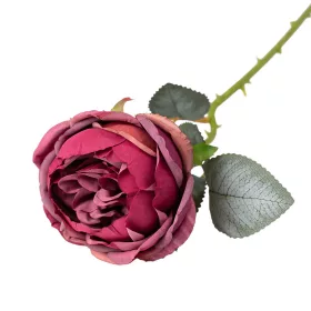 Fir de bujor din mătase, 51cm - Bordeaux