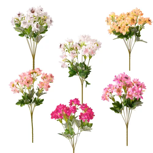 Buchet de flori artificiale din mătase, 33cm - Mix 60 bucăți