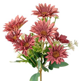 Buchet de gerbera din mătase, 29cm - Bordeaux