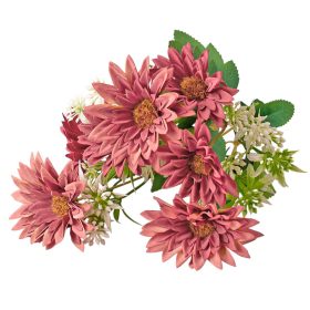 Buchet de gerbera din mătase, 29cm - Bordeaux