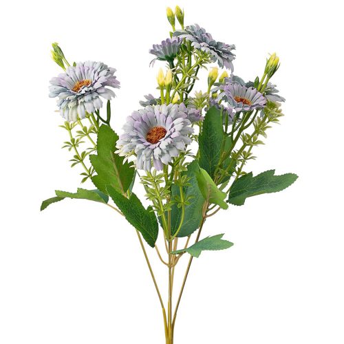 Buchet de flori artificiale din mătase, 33cm - Albastru