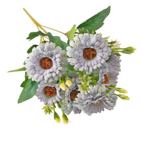 Buchet de flori artificiale din mătase, 33cm - Albastru