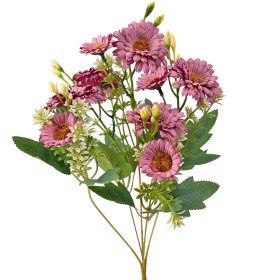 Buchet de flori artificiale din mătase, 33cm - Mov