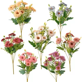   Buchet de flori artificiale din mătase, 33cm - Mix 48 bucăți