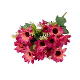 Buchet de flori artificiale din mătase, 37cm - Ciclam