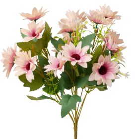 Buchet de flori artificiale din mătase, 37cm - Roz pudrat