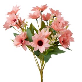 Buchet de flori artificiale din mătase, 37cm - Roz