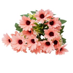 Buchet de flori artificiale din mătase, 37cm - Roz