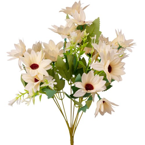 Buchet de flori artificiale din mătase, 37cm - Ecru
