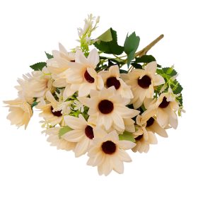 Buchet de flori artificiale din mătase, 37cm - Ecru