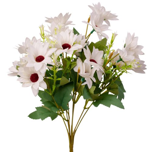 Buchet de flori artificiale din mătase, 37cm - Alb