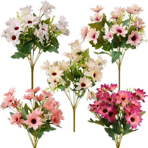 Buchet de flori artificiale din mătase, 37cm - Mix 24 bucăți