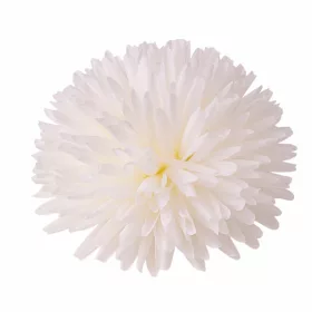 Cap de crizantemă din mătase, 21cm - Alb