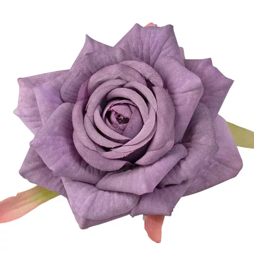 Cap de trandafir din mătase, 9cm - Mov închis