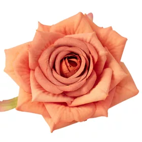 Cap de trandafir din mătase, 9cm - Portocaliu