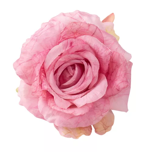 Cap de trandafir din mătase, 11cm - Roz