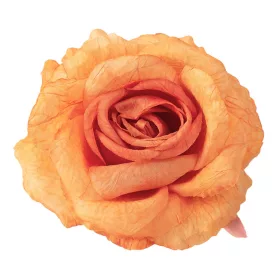 Cap de trandafir din mătase, 11cm - Portocaliu