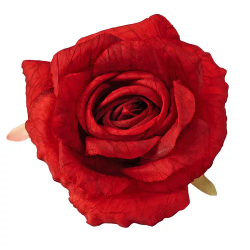 Cap de trandafir din mătase, 11cm - Roșu