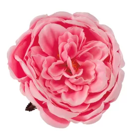 Cap de trandafir englezesc din mătase, 10.5cm - Alb / Roz