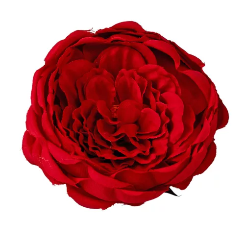 Cap de trandafir englezesc din mătase, 10.5cm - Roșu
