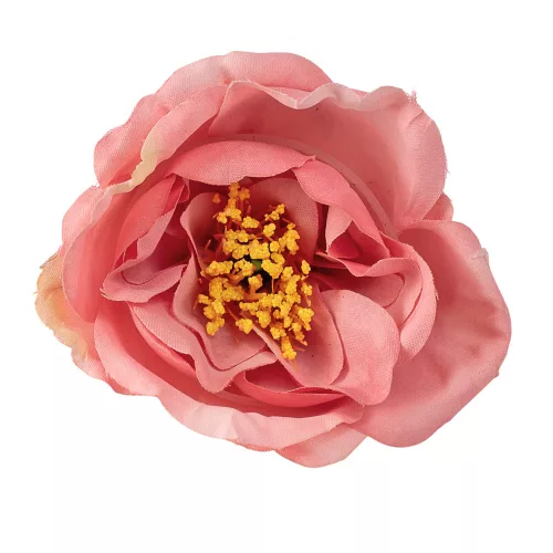 Cap de bujor din mătase, 7cm - Roz pudrat