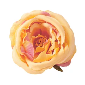 Cap de bujor din mătase, 7cm - Crem