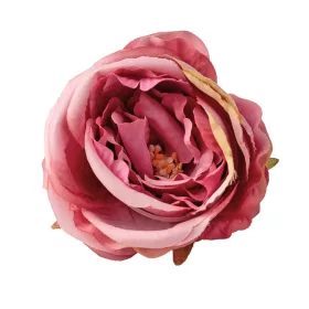 Cap de bujor din mătase, 7cm - Roz închis