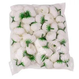 Buttercup Cap de floare din mătase, 3cm - Alb