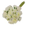 Buchet Buttercup din flori de mătase, 24 capete, 28cm înălțime - Alb