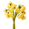 Buchet Buttercup din flori de mătase, 24 capete, 28cm înălțime - Galben lămâie