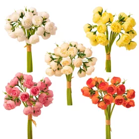   Buchet Buttercup din flori de mătase, 28cm înălțime - Mix 24 buc.