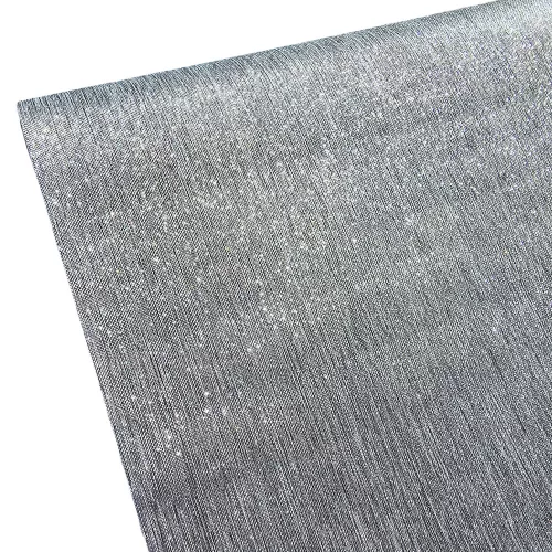 Material decorativ din pânză metalică, șervet de masă 28cm x 5m - Argintiu