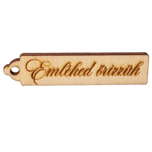 10 buc. placă cu inscripția "Emléked őrizzük" 6.5 x 1.5cm - Natur