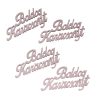 4 buc. inscripție din lemn "Boldog Karácsonyt" 10 x 5cm - Șampanie