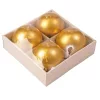 Set lumânări glob advent 8cm - Auriu metalizat  