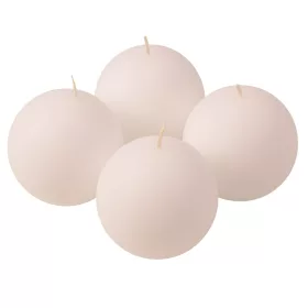 Set lumânări glob advent 8cm - Alb mat  