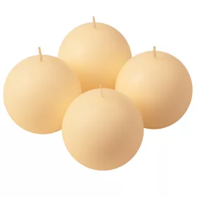 Set lumânări glob advent 8cm - Ecru mat  