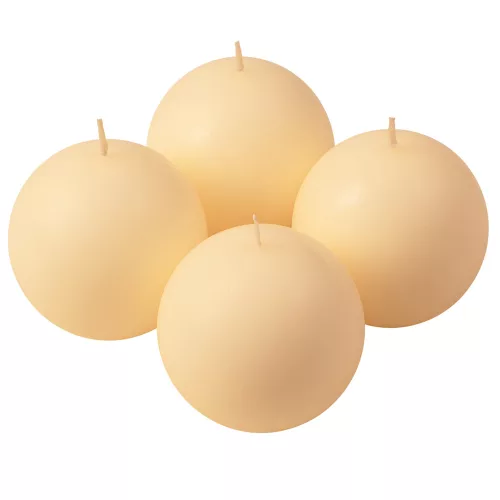 Set lumânări glob advent 8cm - Ecru mat  