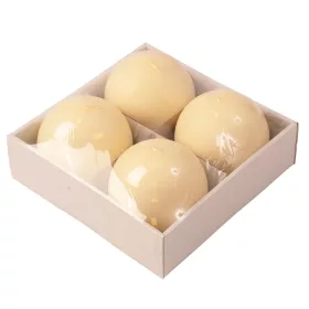 Set lumânări glob advent 8cm - Ecru mat  